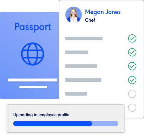 Uploading an employee's passport to Rotaready