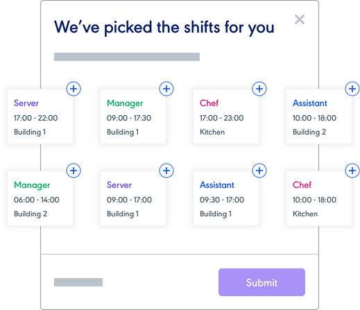 Automatically building a staff rota