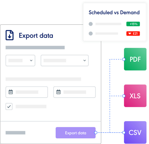 Exporting data from Rotaready to Excel, PDF and CSV
