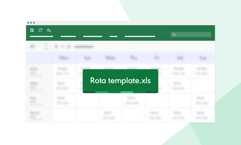 Free Excel rota template