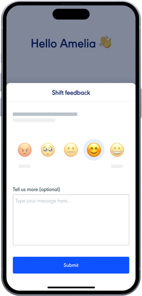 A screenshot of the shift notes feature within Rotaready Evo